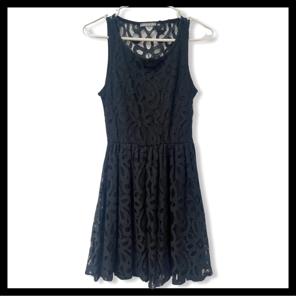 Small Black Dress with Sheer Lace Back